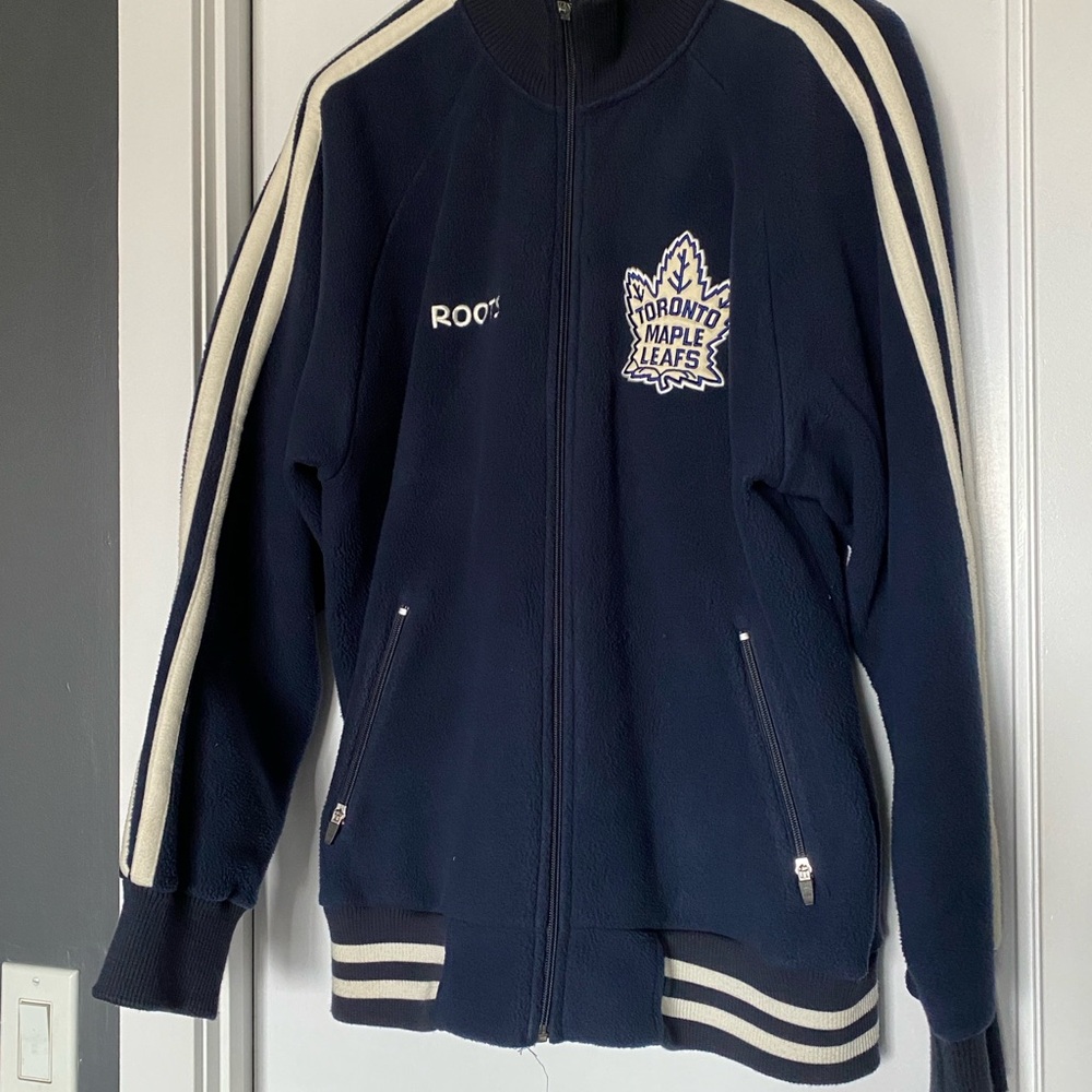 Roots x Toronto Maple Leafs Fleece Varsity Jacket